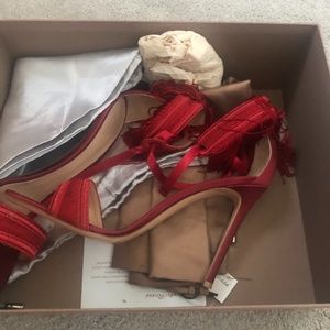Rare Gianvito Rossi Size 40 Red tassel